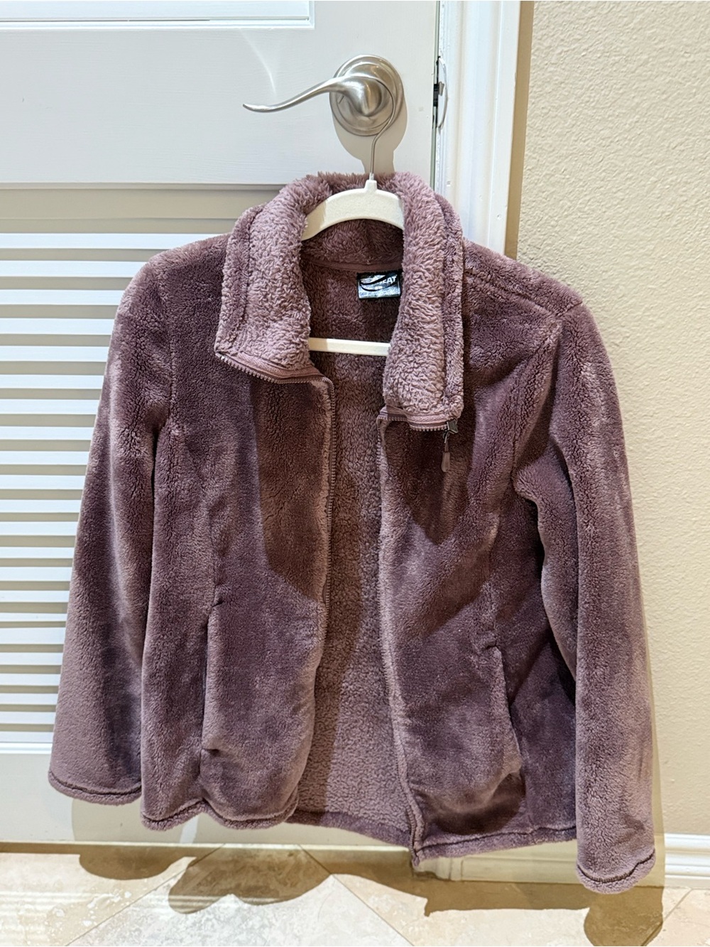 32° Plush Mauve Faux Zip Jacket